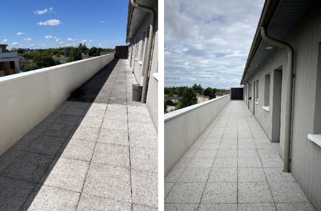 Nettoyage de terrasses et espaces extérieurs par drone