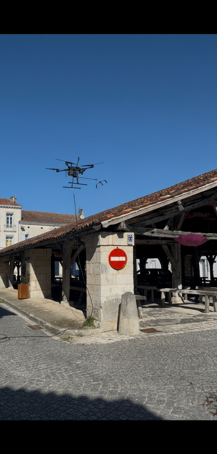 Nettoyage atypique par drone — monuments, silos